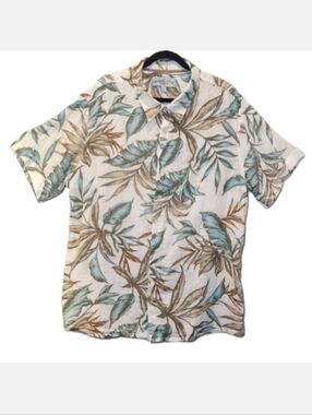 Margaritaville Hawaiian Camp Shirt Short Sleeve Tropical Floral BBQ Beach Resort